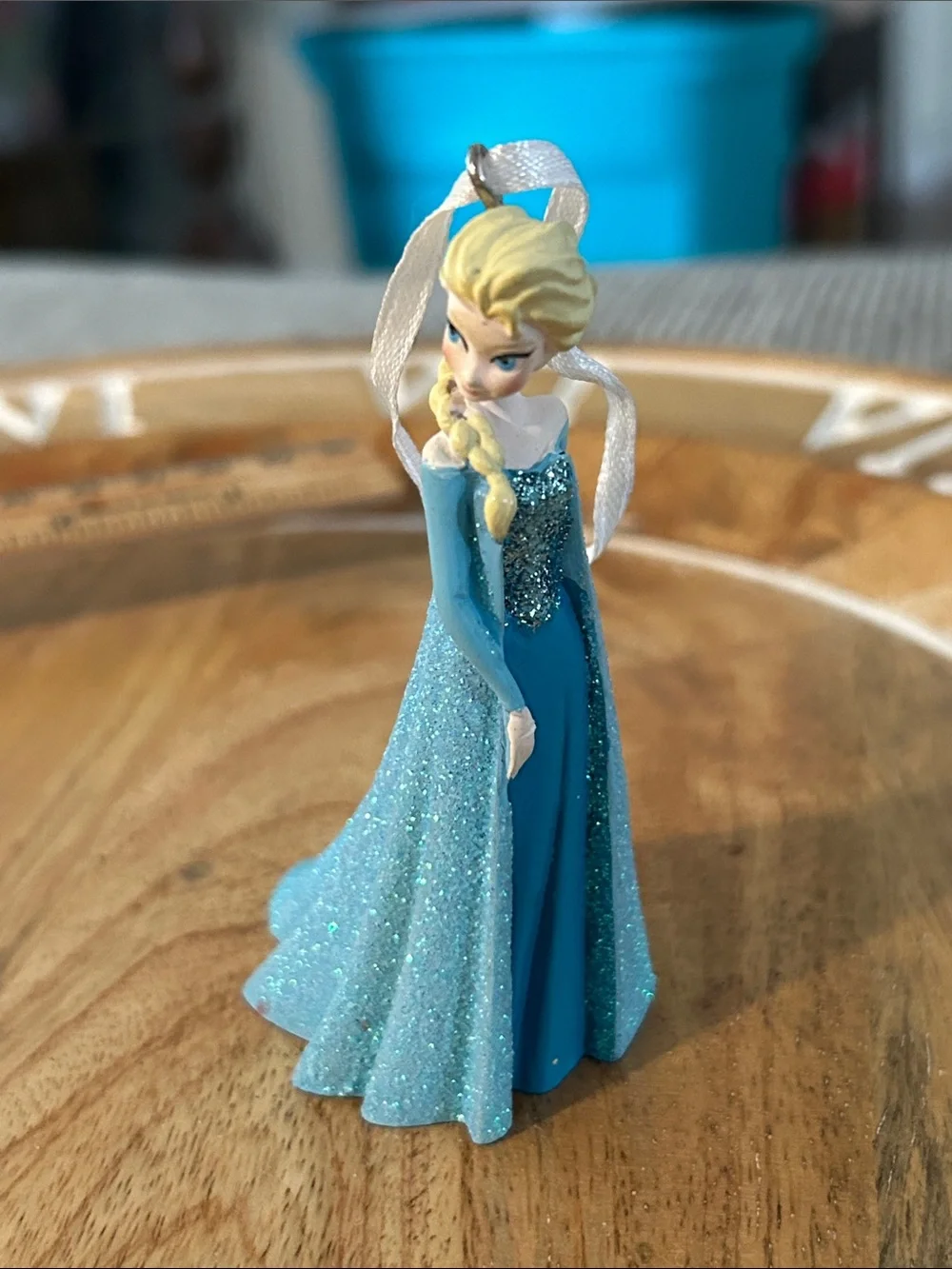 Disney frozen Elsa Christmas tree ornament wearing blue dress